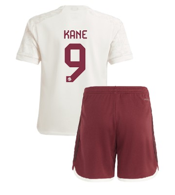 Lacne Dětský Futbalové dres Bayern Munich Harry Kane #9 2023-24 Krátky Rukáv - Tretina (+ trenírky)
